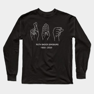 Ruth Bader Ginsburg ASL Long Sleeve T-Shirt